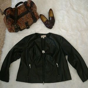 😻Today Only $20😻 Faux Black Leather Size 20